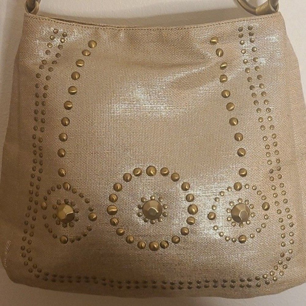 Franco Sarto vintage Y2K metallic gold studded purse - Picture 2 of 14